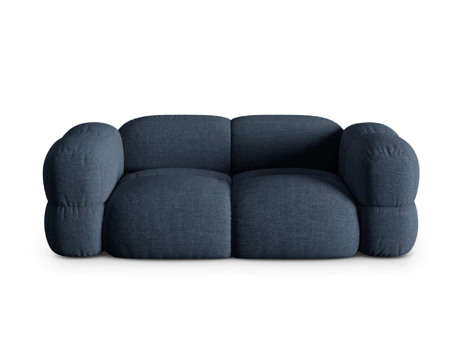 Cosmopolitan Design Bank Loretto 3-zits, structurele stof donkerblauw