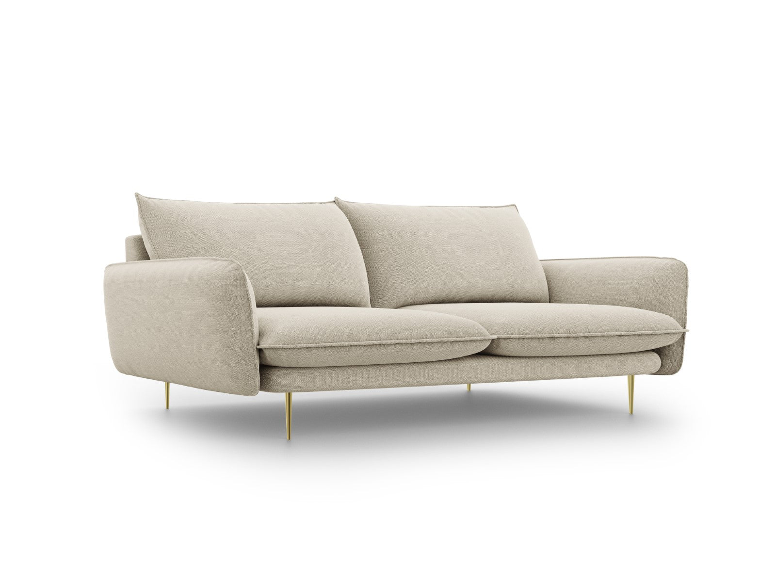 Cosmopolitan Design Bank Vienna 4-zits, structurele stof, beige - 92x2