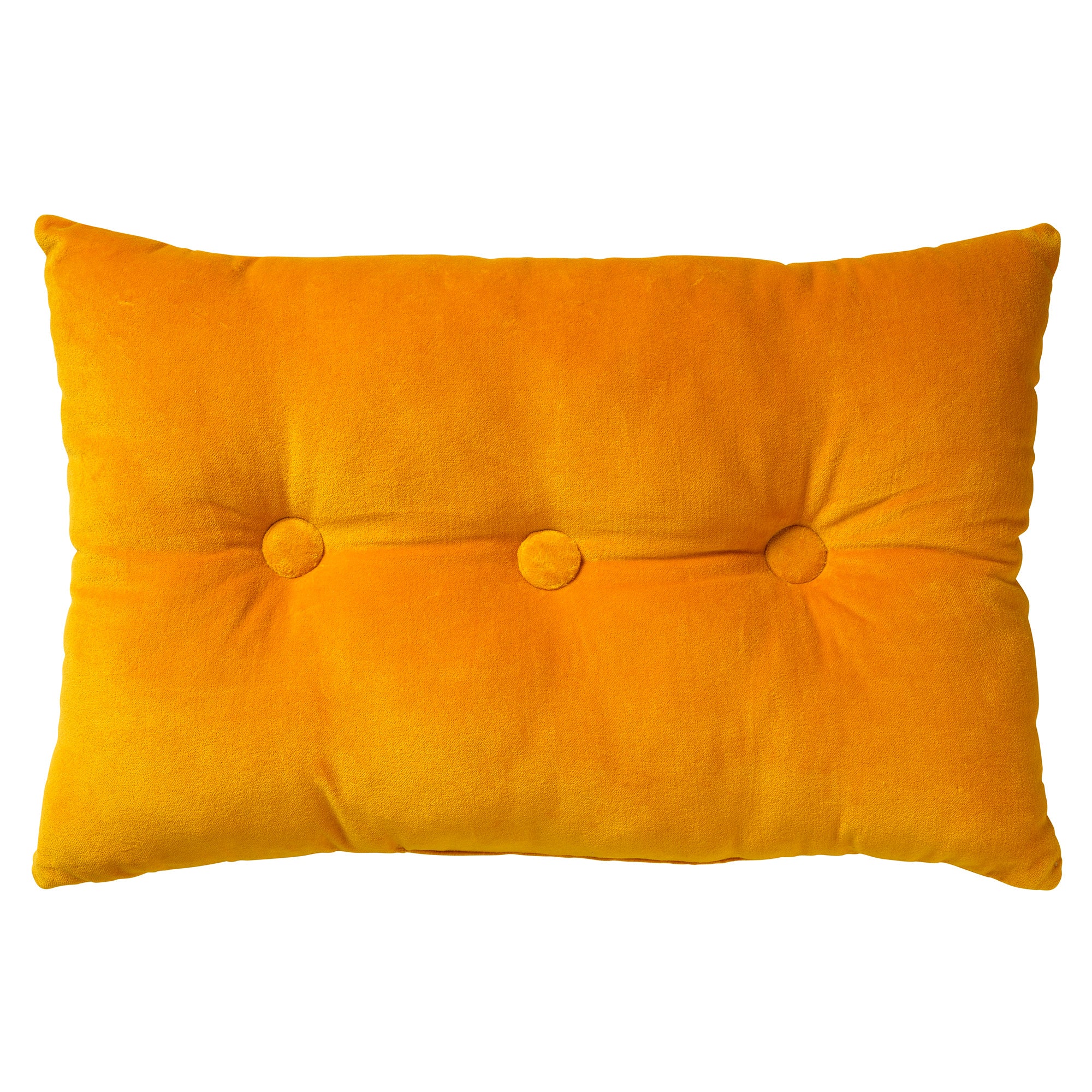 VALERIE - Sierkussen 40x60 cm - velvet - met knopen - Golden Glow - ge