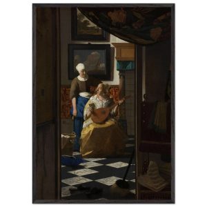 Artfulprints Poster met Lijst Johannes Vermeer – De liefdesbrief – 70x Artfulprints Poster met Lijst Johannes Vermeer – De liefdesbrief – 70x