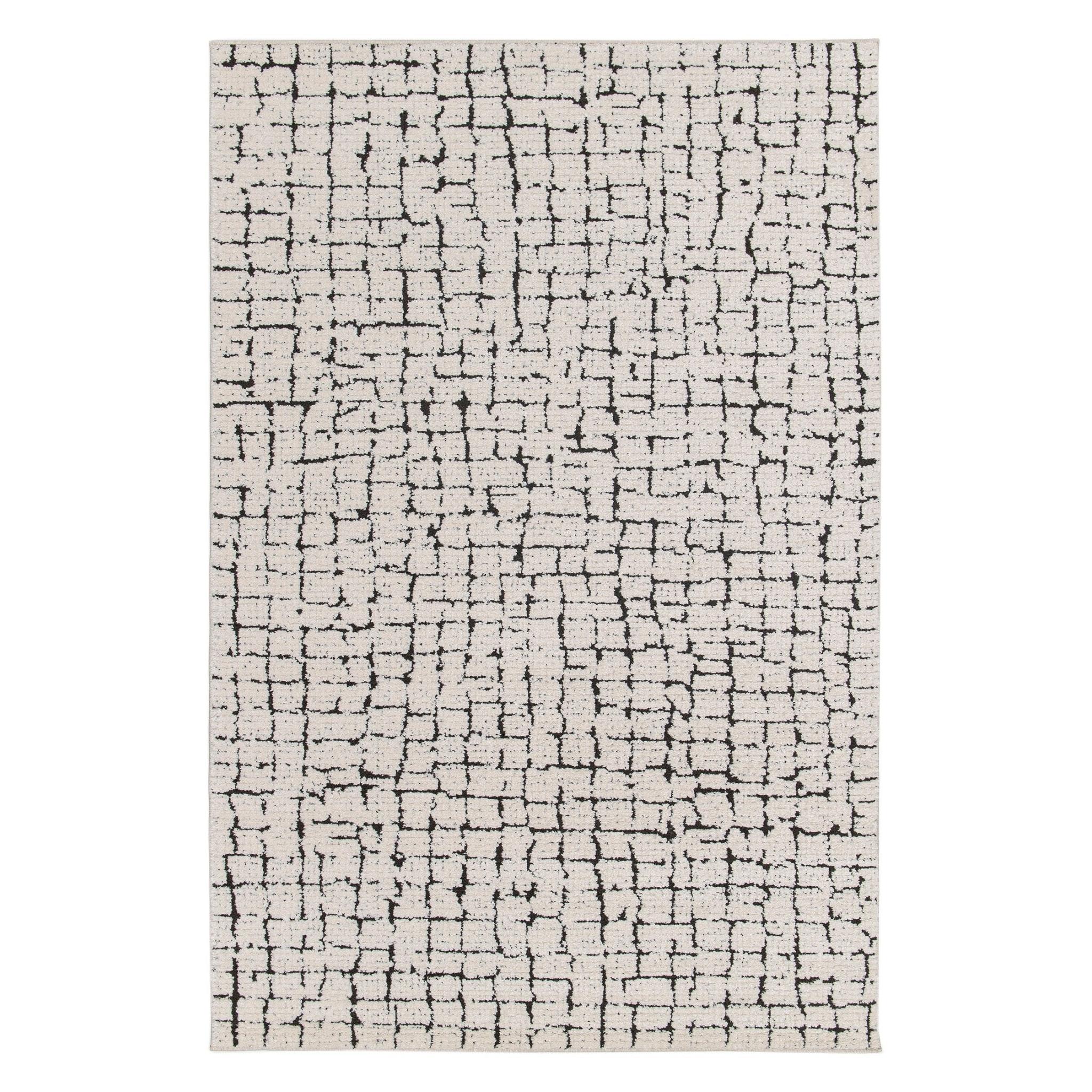 AFK Living vloerkleed Obsidian - reliëfeffect - zwart - 200 x 290 cm