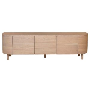 DÉJA Living Tv-meubel Torsby – Naturel Hout – 160x40x35cm DÉJA Living Tv-meubel Torsby – Naturel Hout – 160x40x35cm