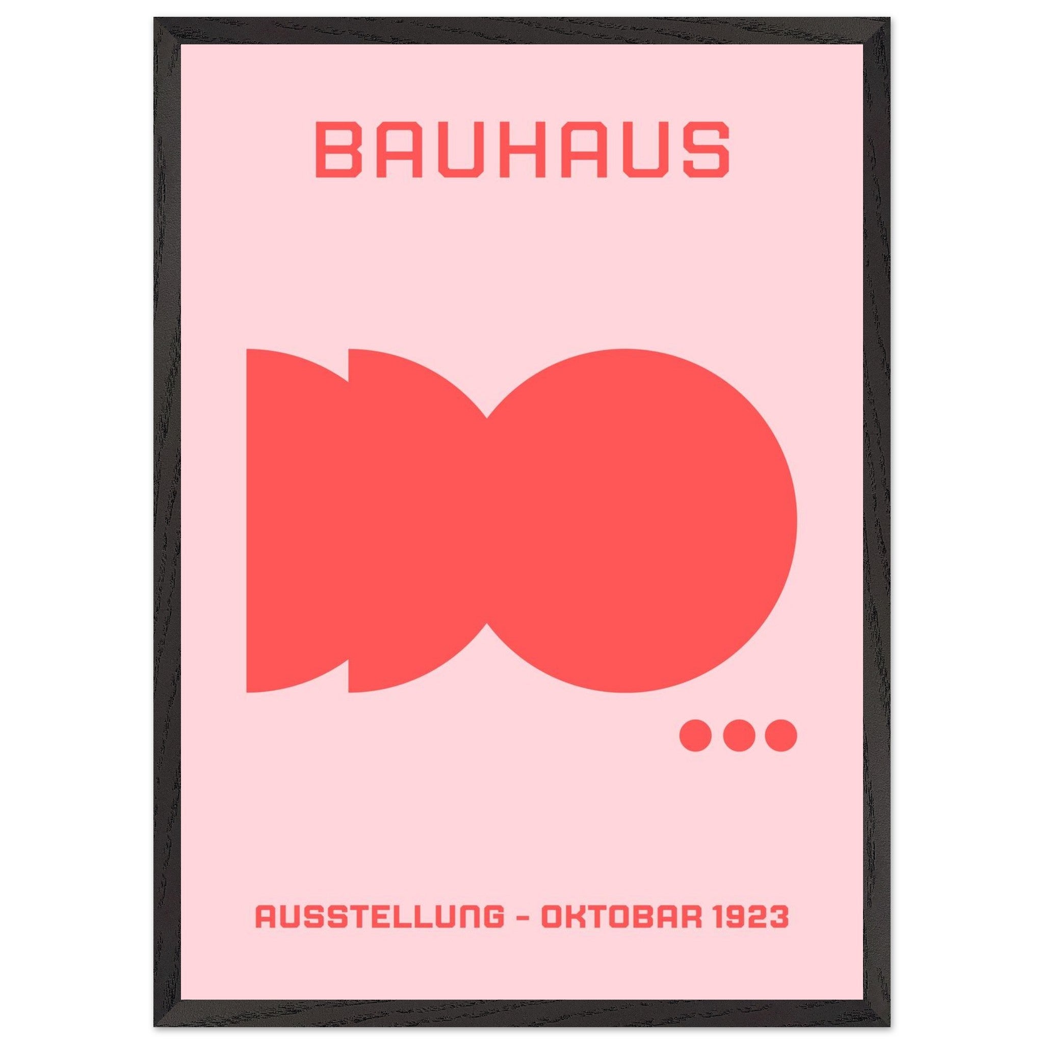 Artfulprints Poster met Lijst Bauhaus - Ausstellung oktobar 1923 - 50x