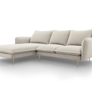 Cosmopolitan Design linker hoekbank Vienna 5-zits, structurele stof, l Cosmopolitan Design linker hoekbank Vienna 5-zits, structurele stof, l