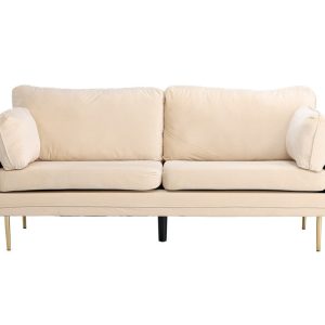 BRAM Bank Renzo – Zits Bank – Beige Velours