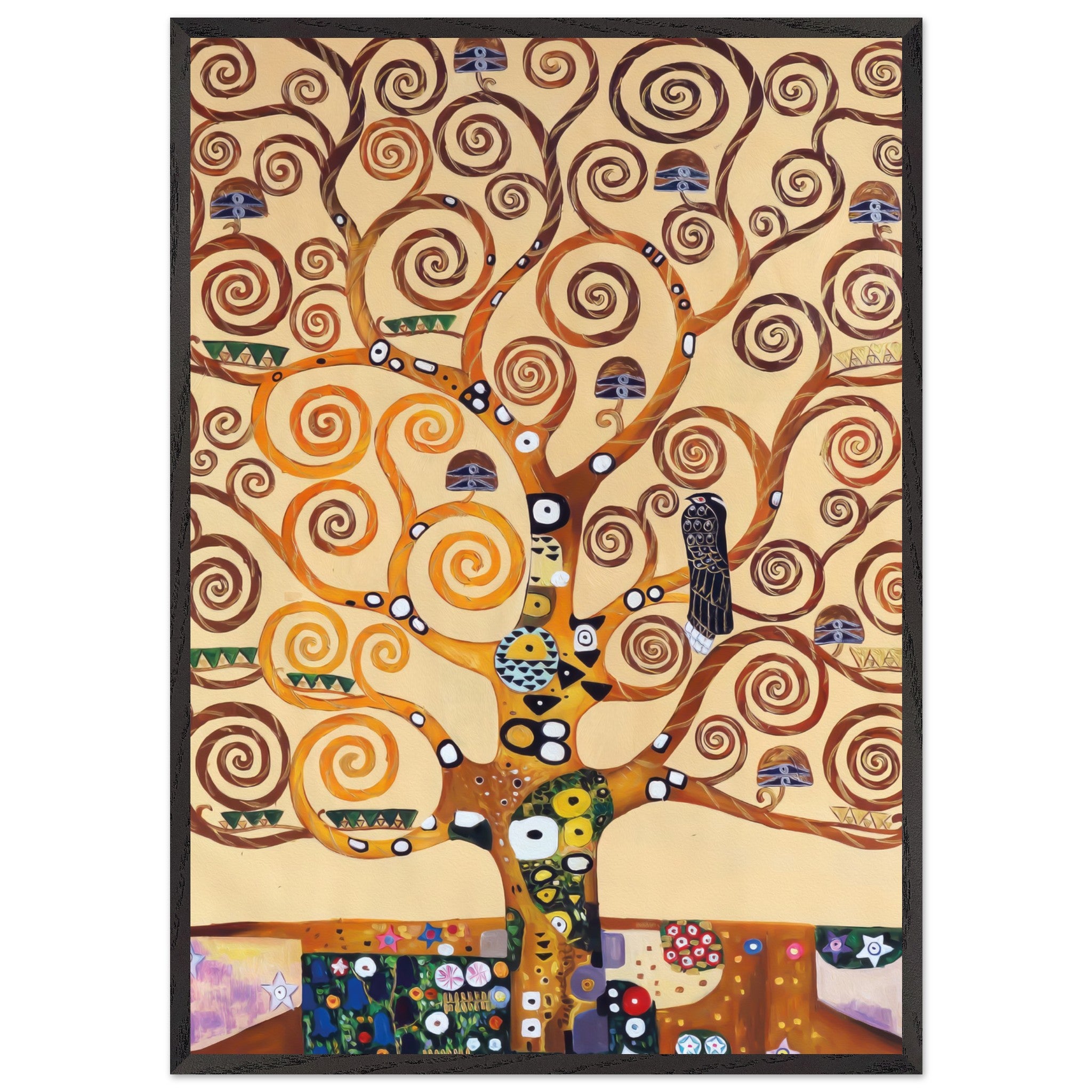 Artfulprints Poster met Lijst Gustav Klimt - Tree of life - 70x100 cm