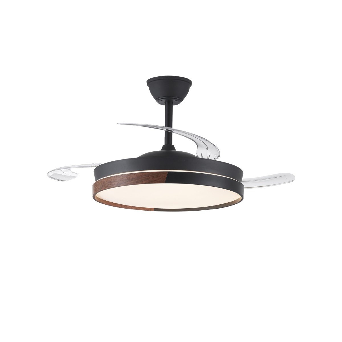 CristalRecord plafondventilator Ecoro - 1 lichts - 106 x 42 cm - zwart