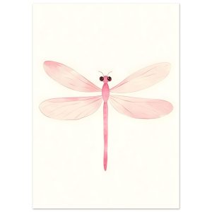 Artfulprints Poster Roze libelle – 50×70 cm – Roze Artfulprints Poster Roze libelle – 50×70 cm – Roze