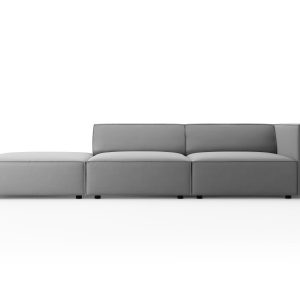 Cosmopolitan Design linker bank Arendal 4-zits, flueel, lichtgrijs – 1 Cosmopolitan Design linker bank Arendal 4-zits, flueel, lichtgrijs – 1