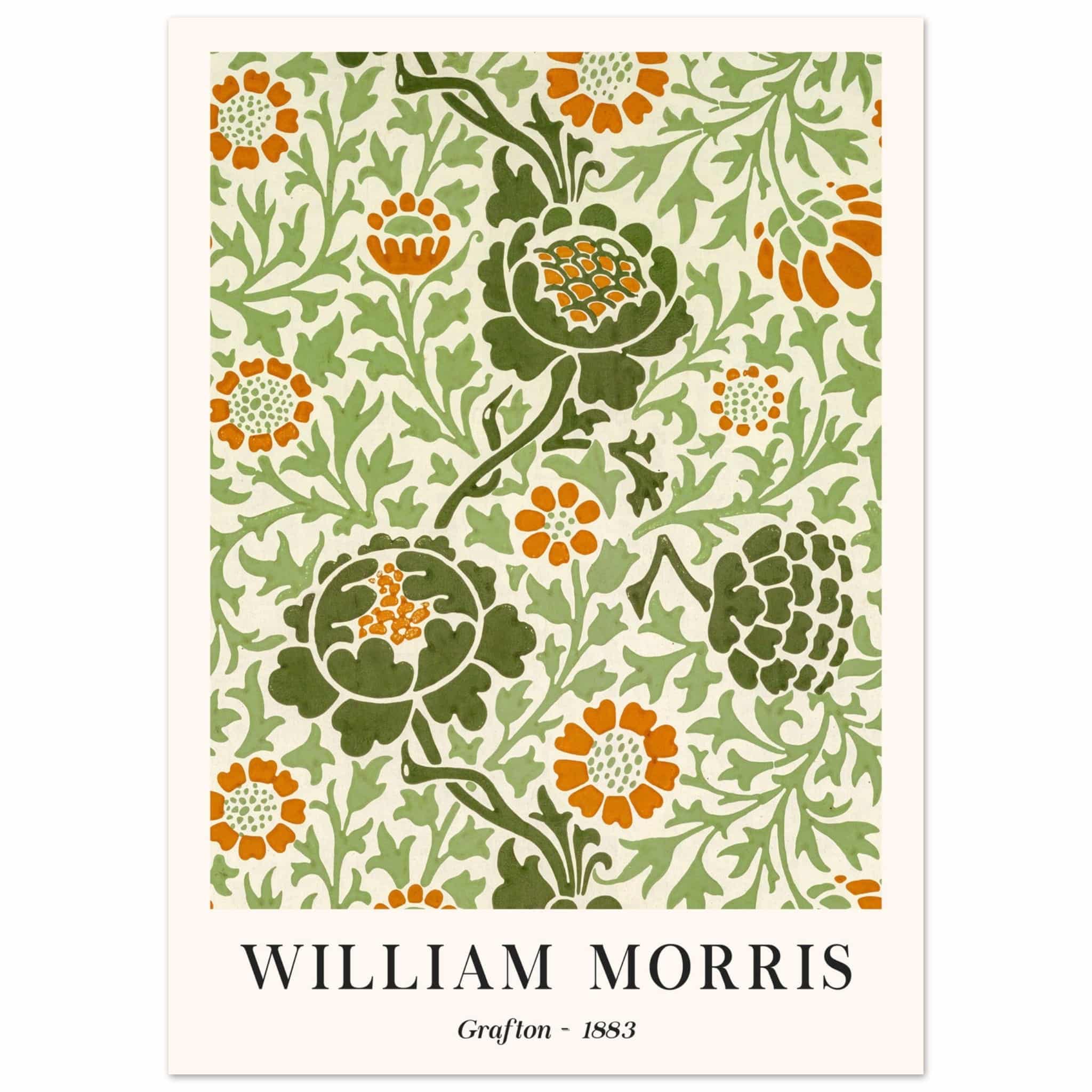 Artfulprints Poster William Morris - Grafton 1883 - 50x70 cm - Groen