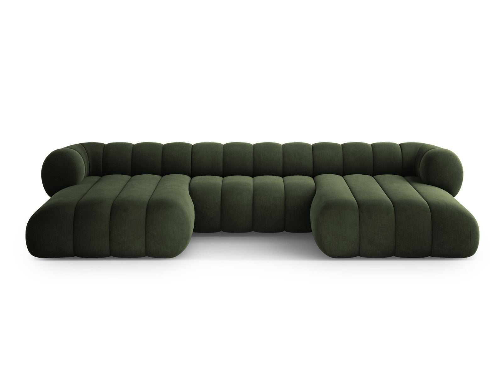 Cosmopolitan Design Panoramische bank Koge 6-zits, flueel groente - 16