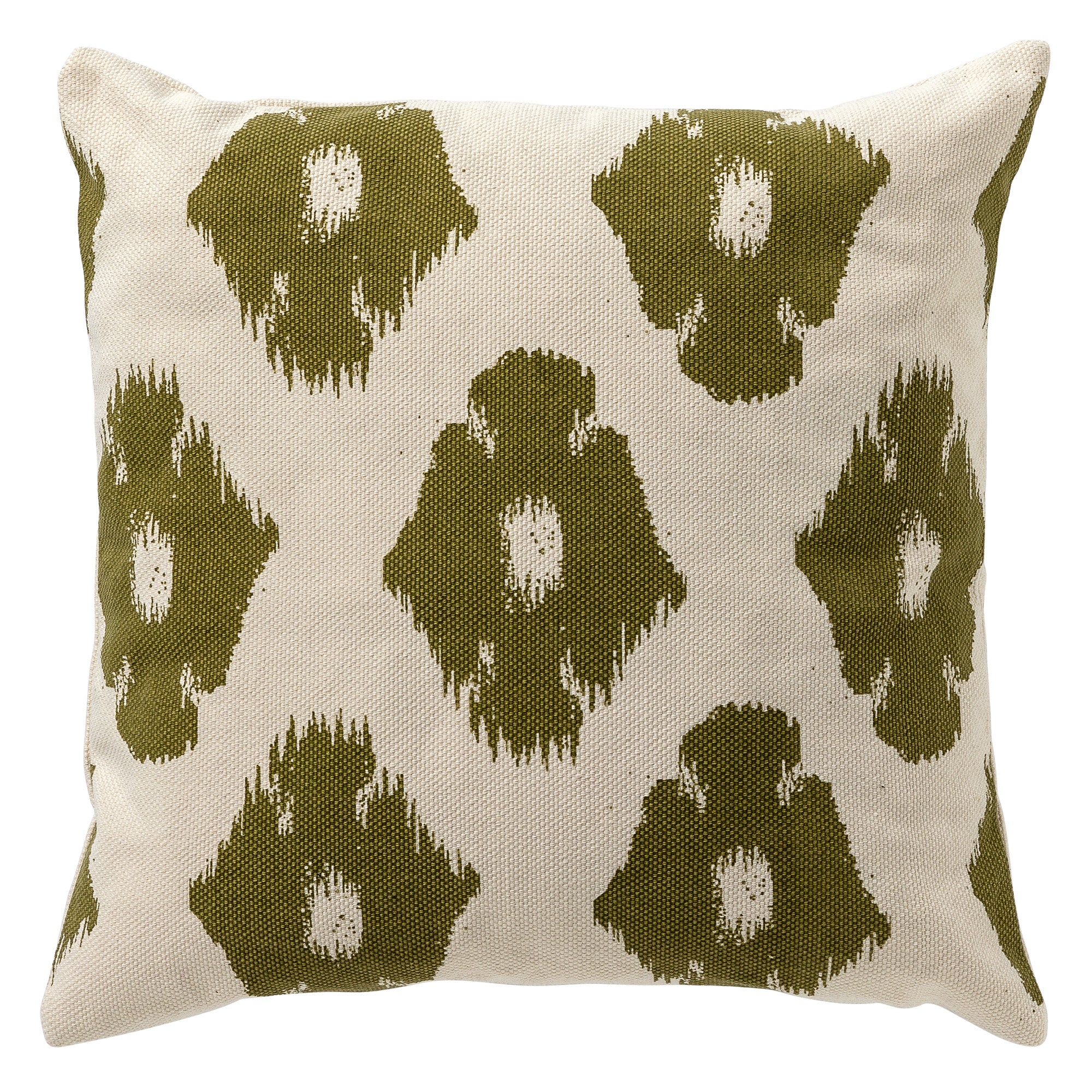 RICO - sierkussen 45x45 cm - ikat - Olive Branch - groen