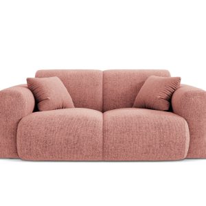 Cosmopolitan Design Bank Nolio 2-zits, chenille, roze – 95x170x72cm