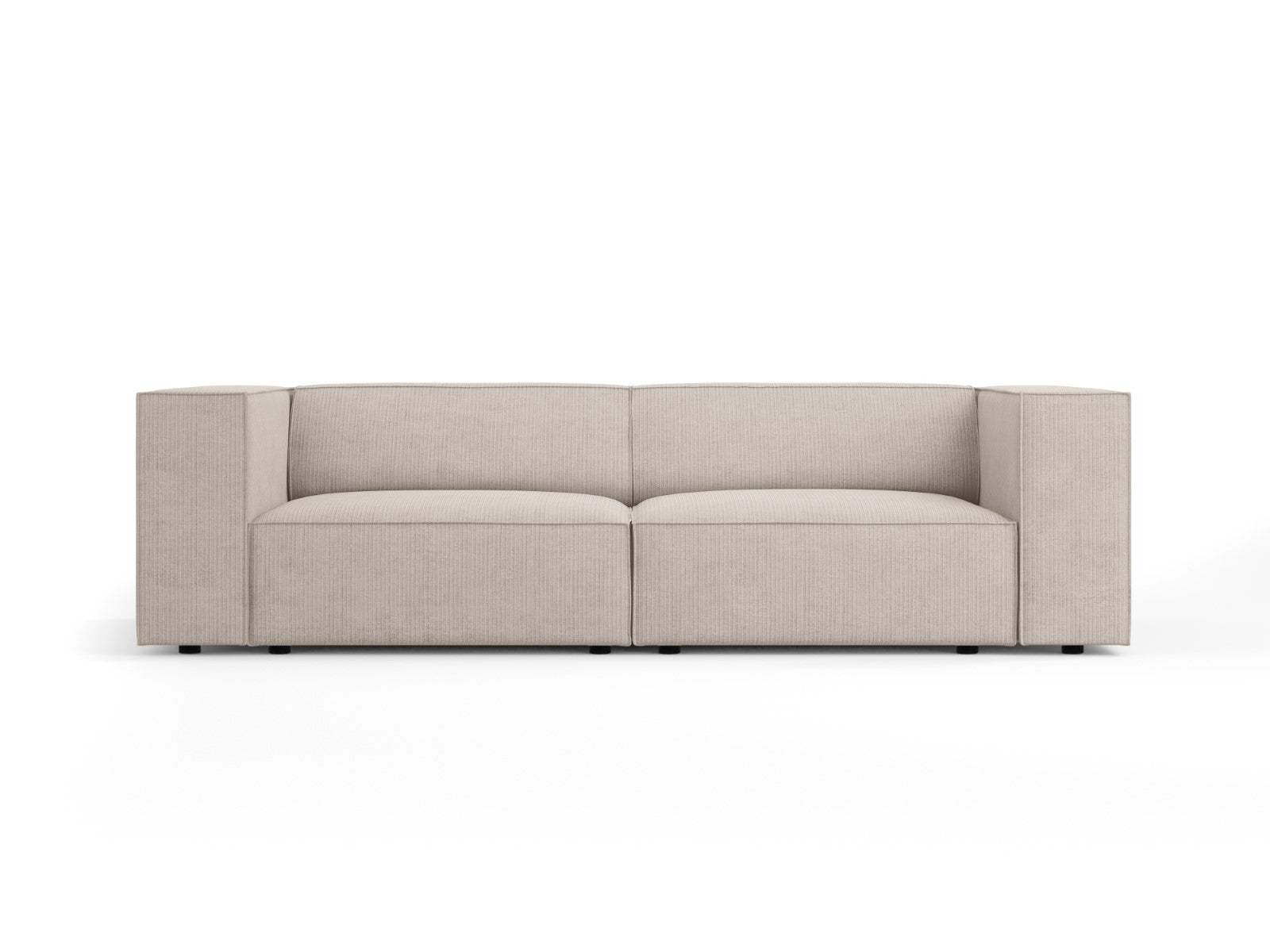 Cosmopolitan Design Bank Arendal 3-zits, chenille met ribbeleffect, do