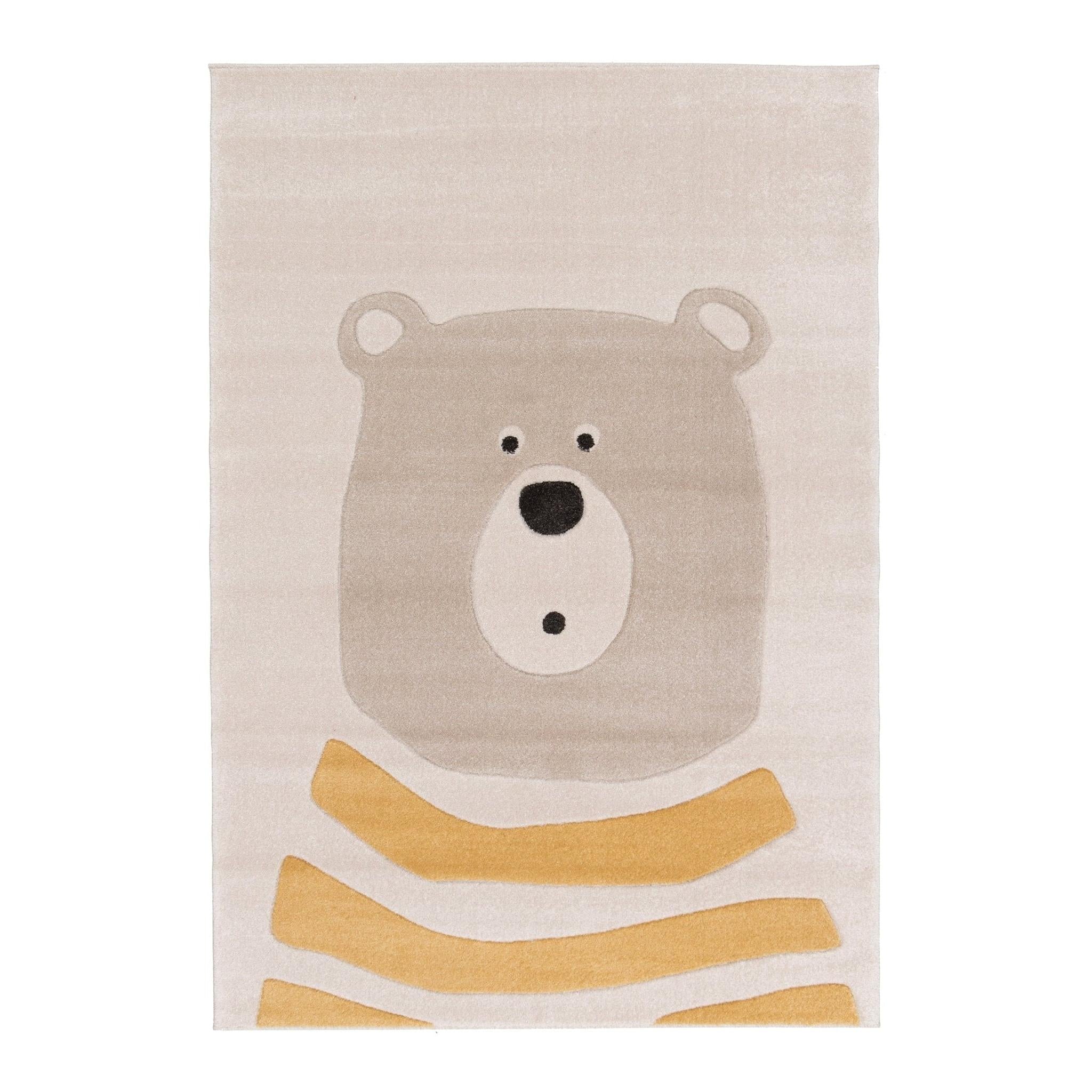 AFK Living vloerkleed Teddy - voor kinderen - geel - 120 x 170 cm