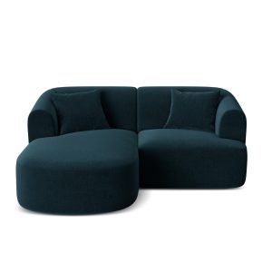 Cosmopolitan Design Modulaire hoekbank links Campi 3-zits, flueel diep Cosmopolitan Design Modulaire hoekbank links Campi 3-zits, flueel diep