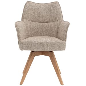 DÉJA Living Eetkamerstoel Zayn – Beige/Naturel – Draaibaar – Set van 2 DÉJA Living Eetkamerstoel Zayn – Beige/Naturel – Draaibaar – Set van 2