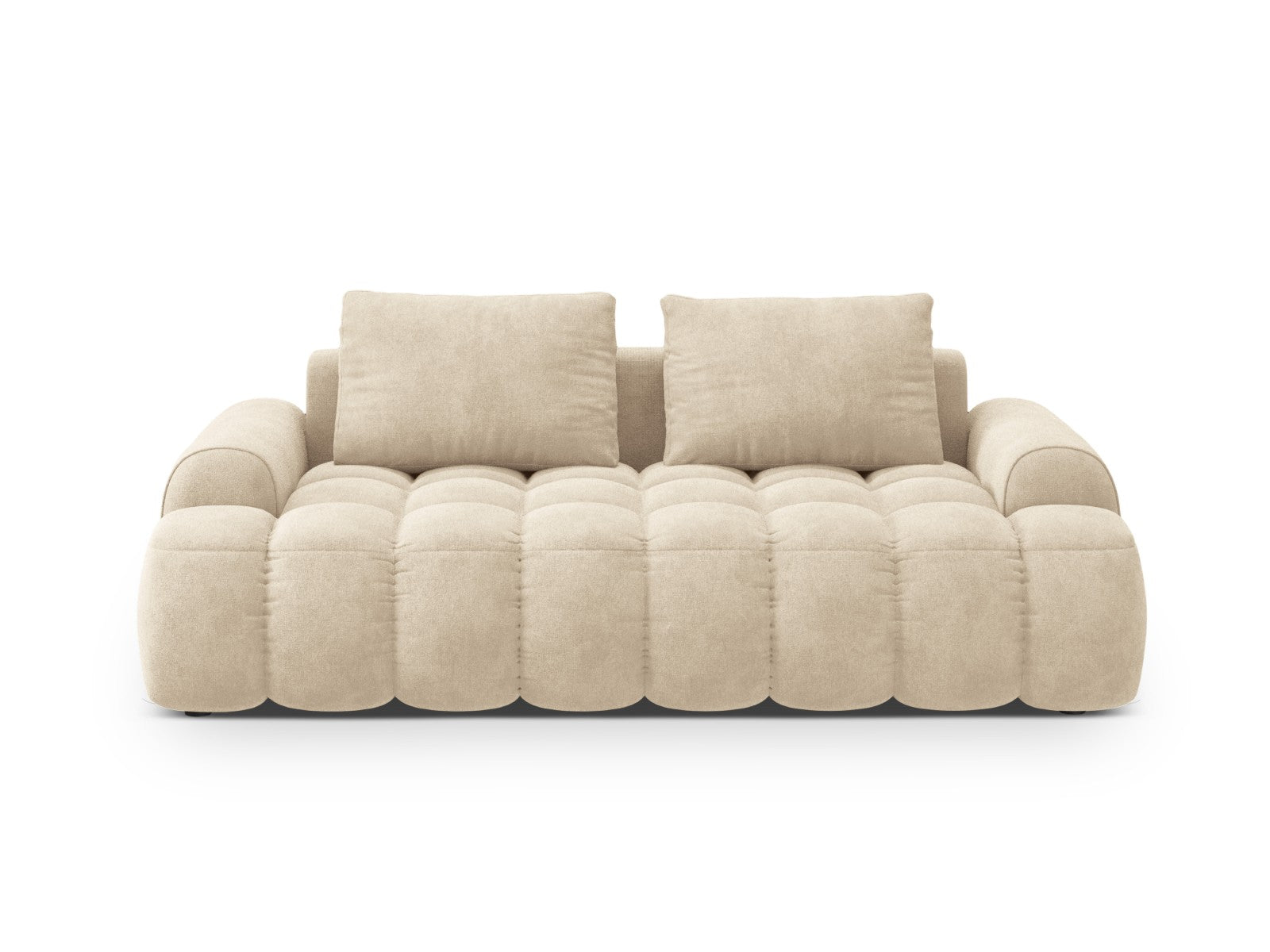 Cosmopolitan Design Bank Linz 3-zits, flueel lichtbeige - 100x200x84cm