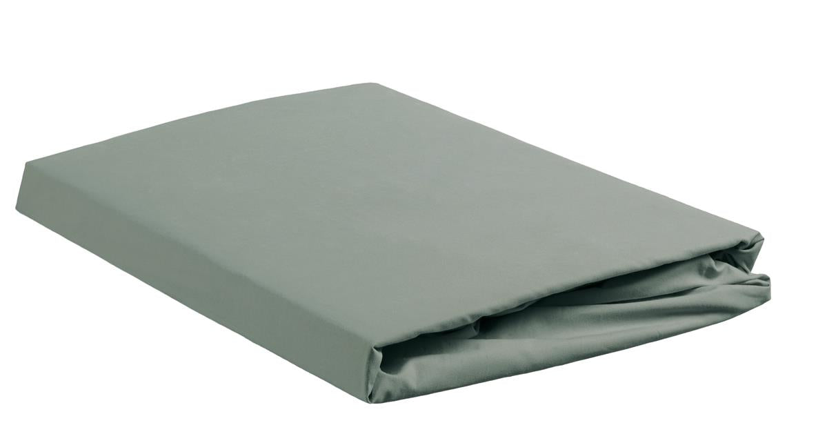 Ambiante hoeslaken Cotton Uni HL - 140x200 cm - groen