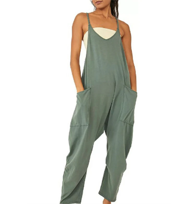 Losse jumpsuit met zakken aan de voorkant – Everly