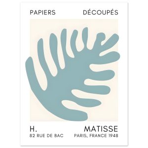 Artfulprints Poster Matisse – Coral bloom turquoise – 30×40 cm – Turqu Artfulprints Poster Matisse – Coral bloom turquoise – 30×40 cm – Turqu