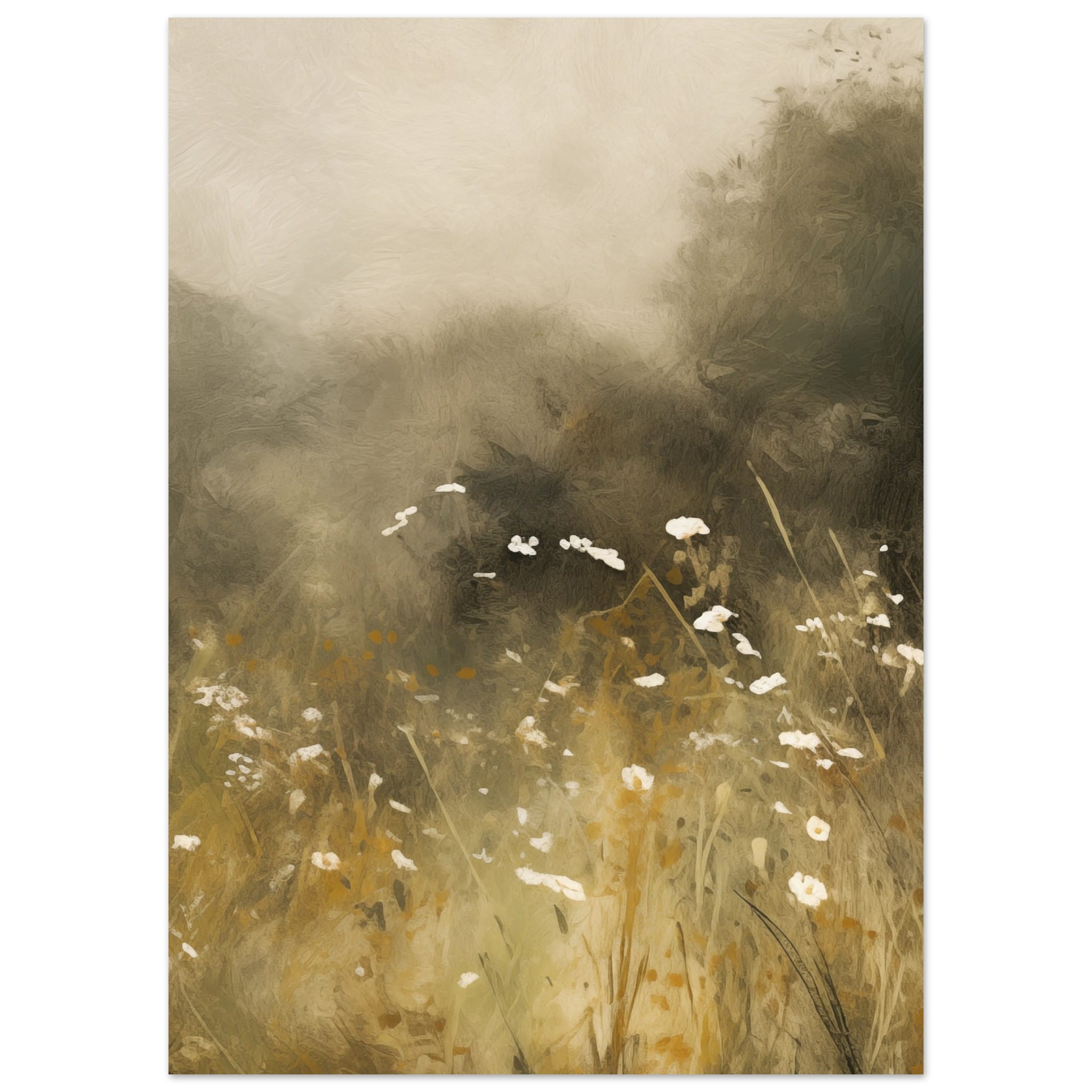 Artfulprints Poster Abstract - Floral essence - 50x70 cm - Groen