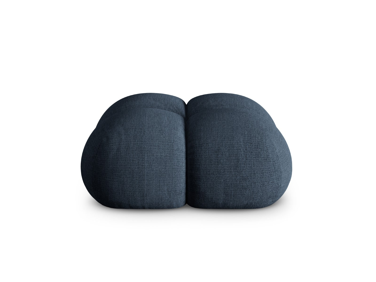Cosmopolitan Design Poef Loretto structurele stof donkerblauw - 90x90x