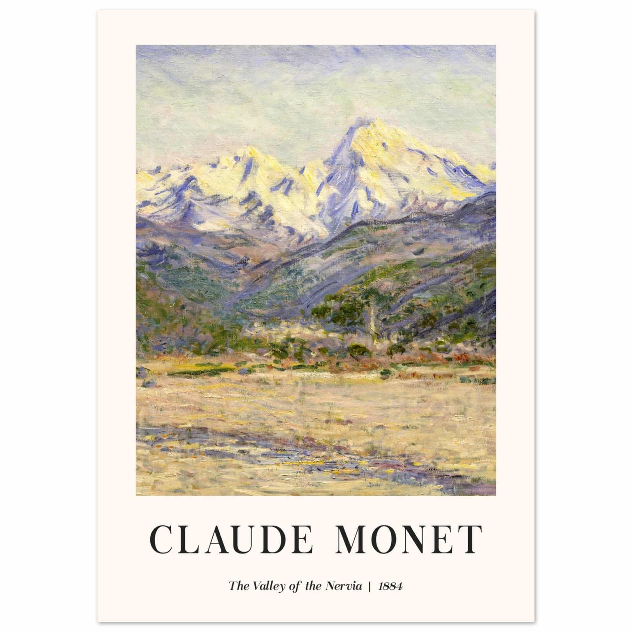 Artfulprints Poster Claude Monet - The valley of the Nervia - 50x70 cm