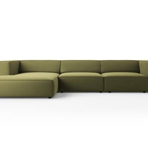 Cosmopolitan Design linker hoekbank Arendal 4-zits, flueel, lichtgroen