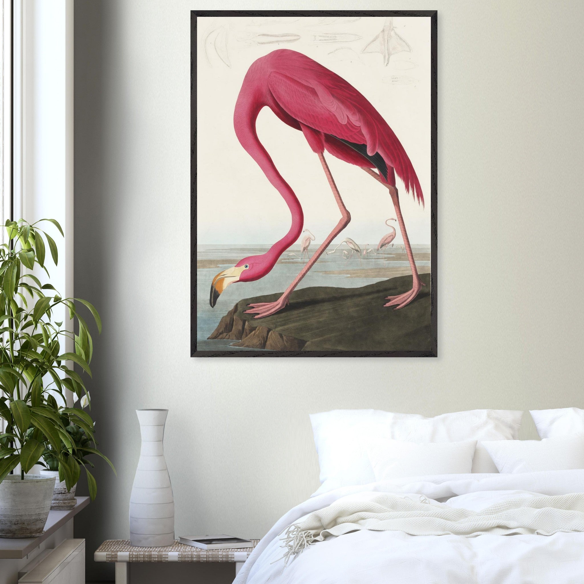 Artfulprints Poster American flamingo - 70x100 cm - Roze