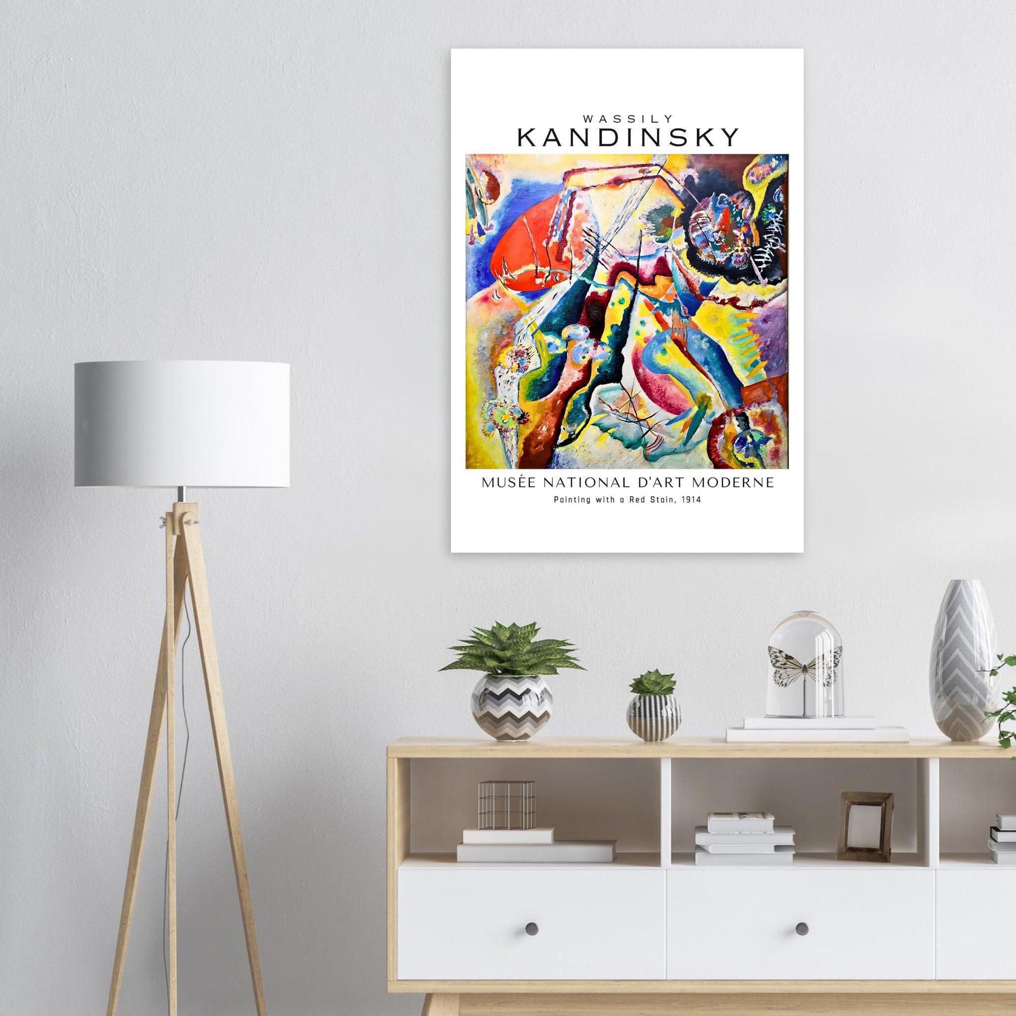 Artfulprints Wassily Kandinsky - Painting with a red stain poster 70x1