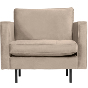 WOOOD classic fauteuil Rodeo – Velvet – Khaki – 83x98x88 WOOOD classic fauteuil Rodeo – Velvet – Khaki – 83x98x88