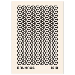 Artfulprints Poster Bauhaus – 1919 beehive – 50×70 cm – Zwart / Wit Artfulprints Poster Bauhaus – 1919 beehive – 50×70 cm – Zwart / Wit