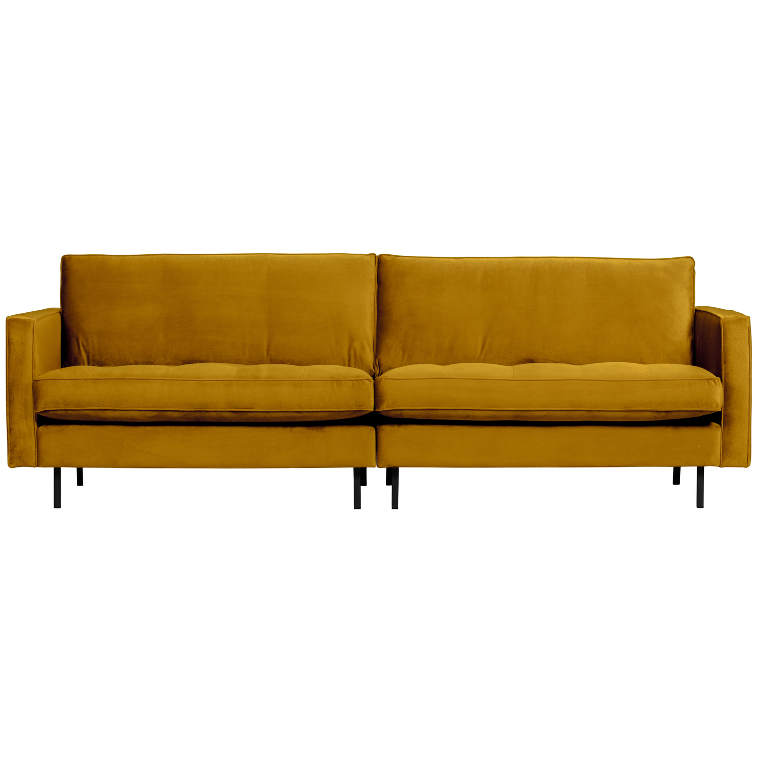 WOOOD classic 3-zits bank Rodeo - Velvet - Oker - 83x275x88
