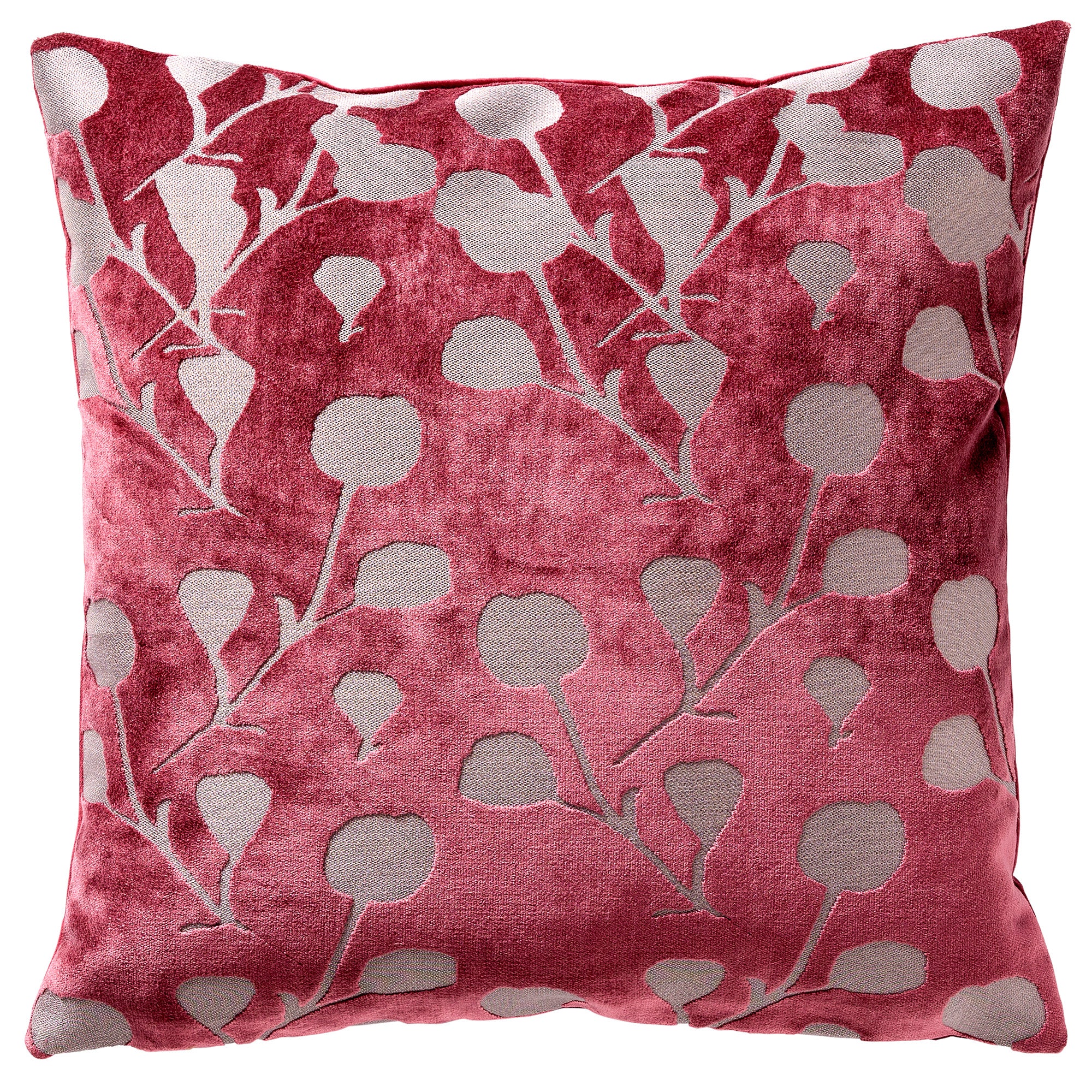 SUZE - kussenhoes 45x45 cm - bladmotief - Hawthorn Rose - roze