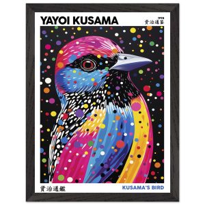Artfulprints Poster met Lijst Yayoi Kusama – Kusama's bird – 30×40 cm Artfulprints Poster met Lijst Yayoi Kusama – Kusama's bird – 30×40 cm