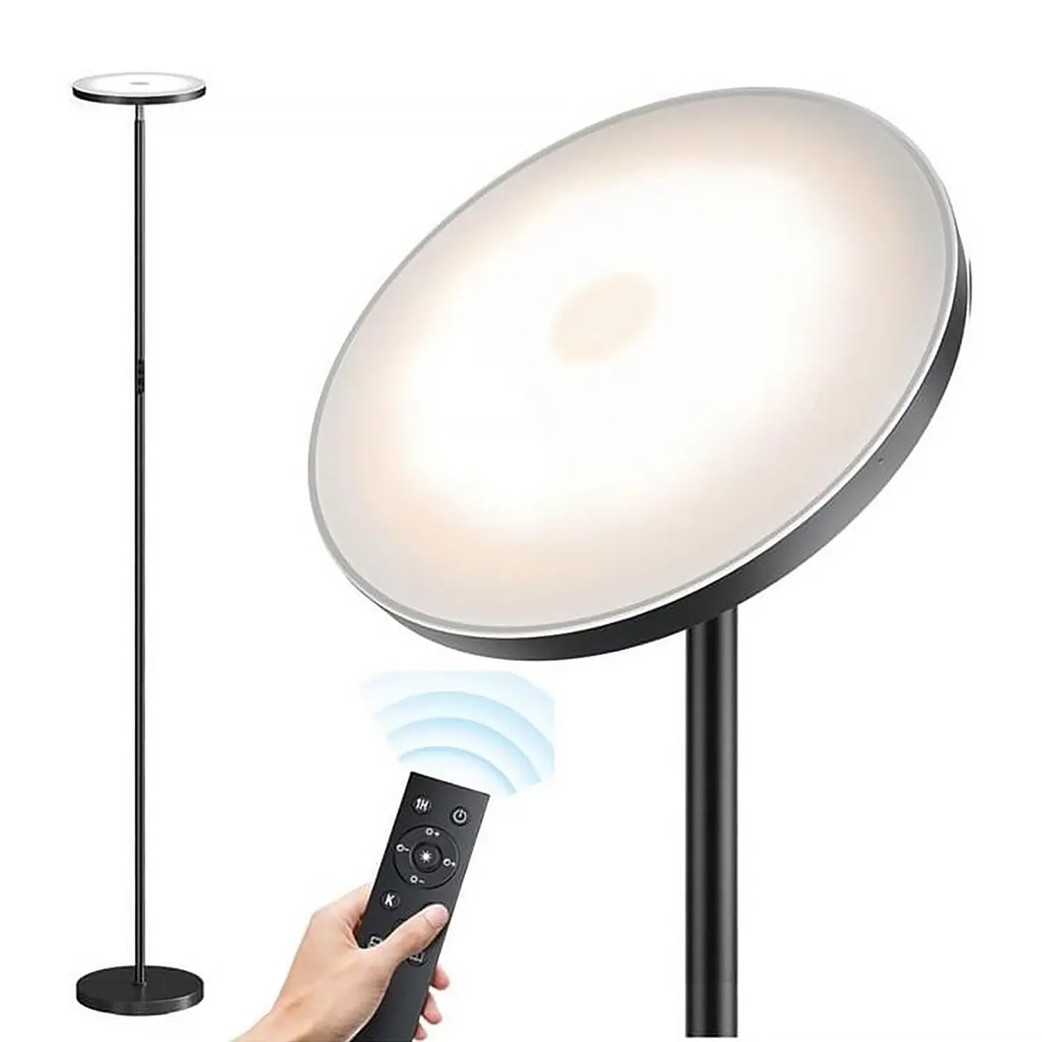CristalRecord vloerlamp Denzel - 1 lichts - 25 x 175 cm - zwart