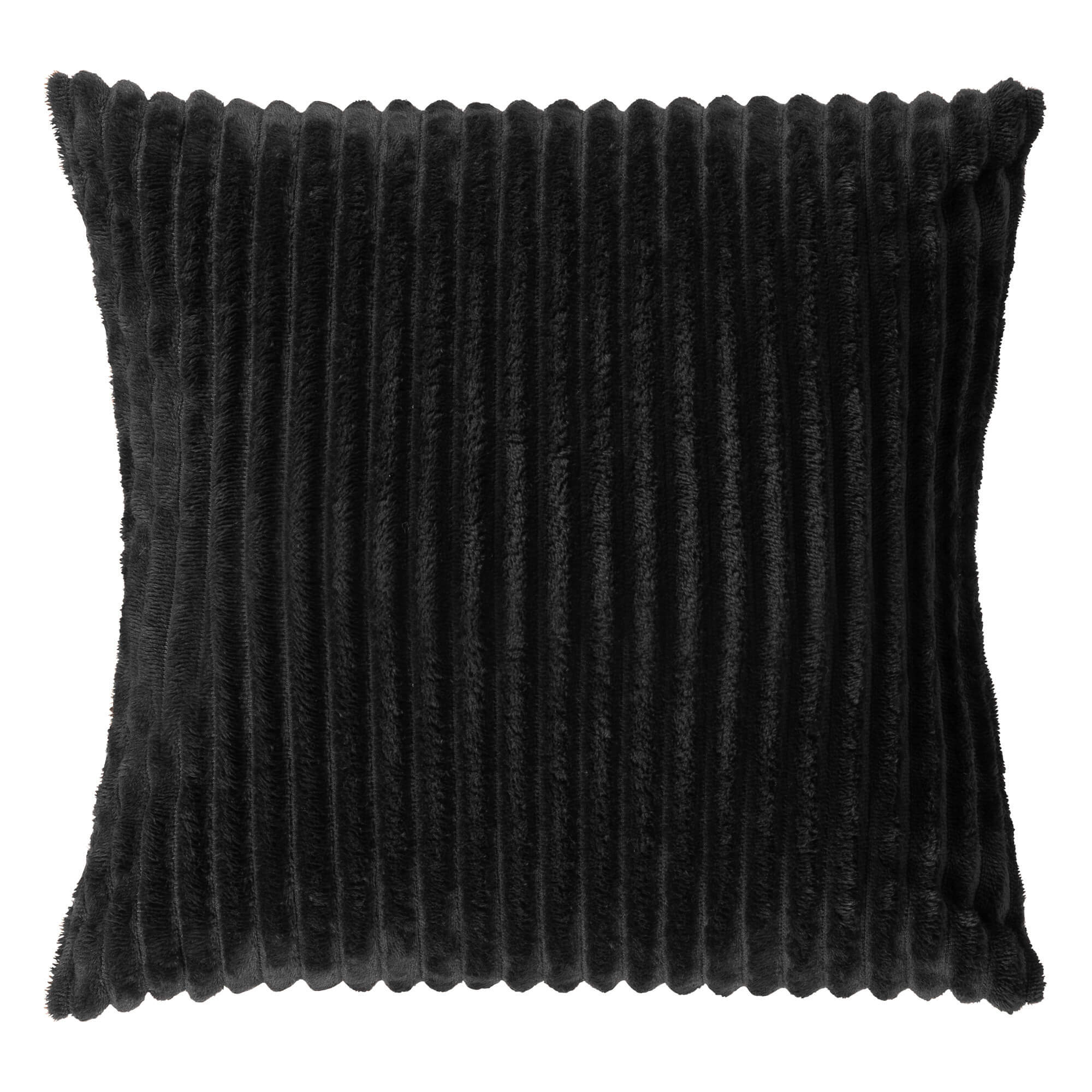 MART - kussenhoes 45x45 cm - zacht ribfluweel - corduroy - Raven - zwa