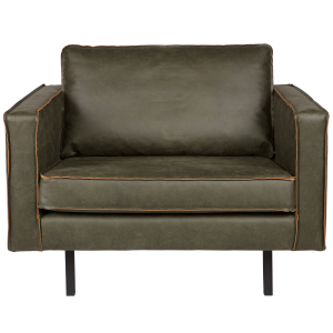 WOOOD fauteuil Rodeo- Eco-leder – Army – 85x105x86