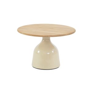 4 Seasons loungetafel June Ø60×38 cm creme – teak 4 Seasons loungetafel June Ø60×38 cm creme – teak