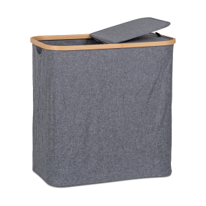 Artichok Wendy stoffen wasmand donkergrijs – 54 x 33 cm Artichok Wendy stoffen wasmand donkergrijs – 54 x 33 cm