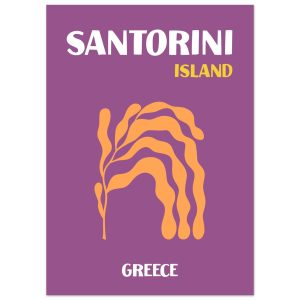 Artfulprints Poster Griekenland – Santorini – 50×70 cm – Paars Artfulprints Poster Griekenland – Santorini – 50×70 cm – Paars