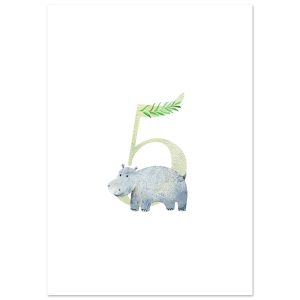 Artfulprints Poster Cijfer 5 kinderkamer – A4 21×29.7 cm – Meerkleurig Artfulprints Poster Cijfer 5 kinderkamer – A4 21×29.7 cm – Meerkleurig