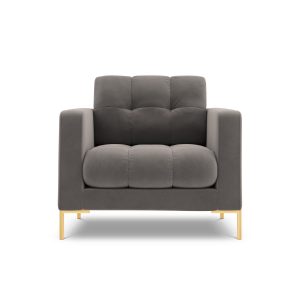 Cosmopolitan Design Fauteuil Bali flueel, lichtgrijs – 96x87x75cm Cosmopolitan Design Fauteuil Bali flueel, lichtgrijs – 96x87x75cm