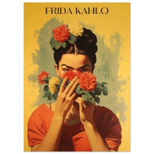 Artfulprints Poster Frida Kahlo – Behind the bloom – 50×70 cm – Geel Artfulprints Poster Frida Kahlo – Behind the bloom – 50×70 cm – Geel
