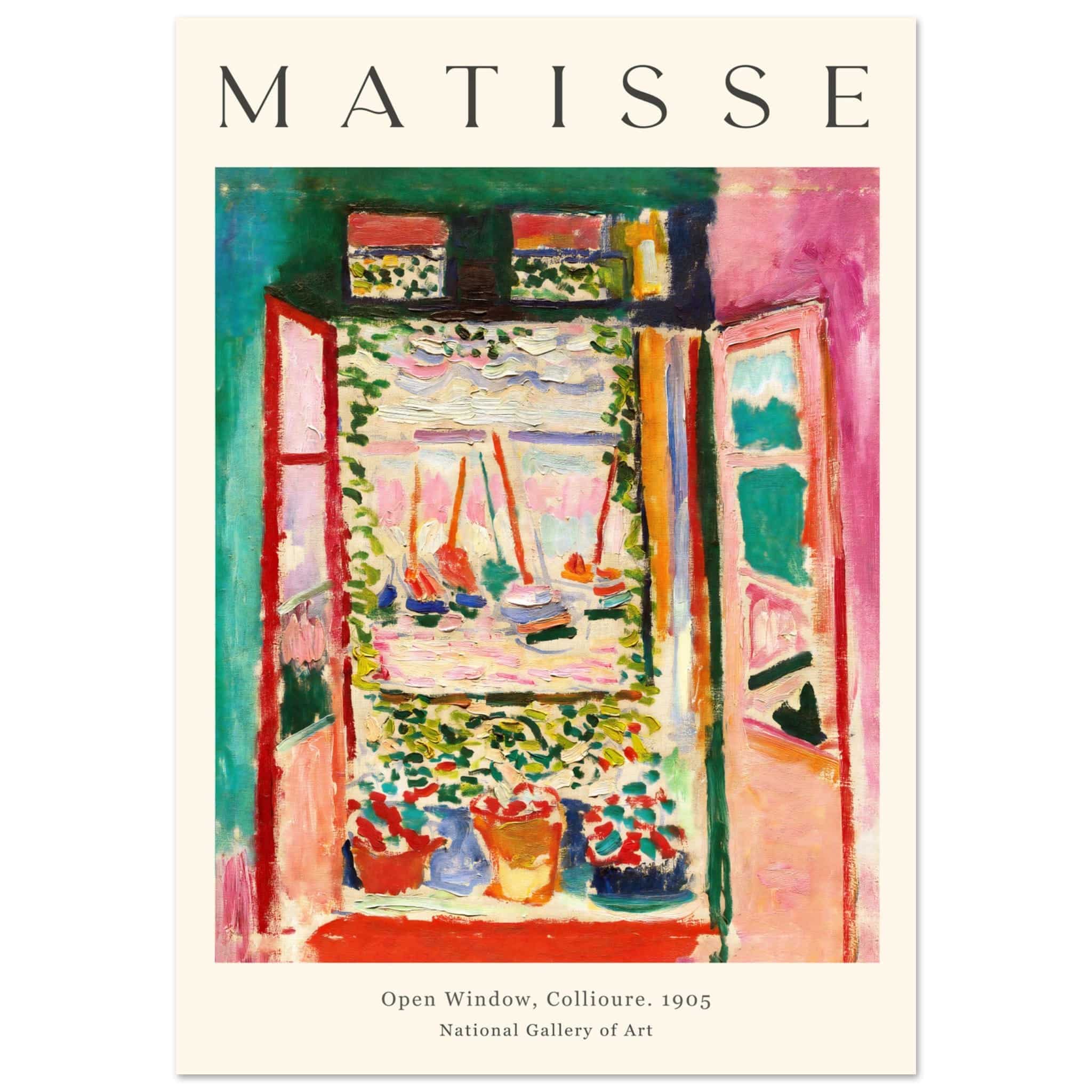 Artfulprints Poster Matisse - Open window collioure 1905 - 70x100 cm -