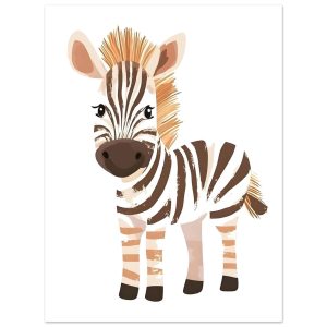 Artfulprints Poster Lieve zebra – 30×40 cm – Zwart / Wit Artfulprints Poster Lieve zebra – 30×40 cm – Zwart / Wit