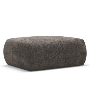 Cosmopolitan Design Poef Matera chenille, grijs – 68x86x40cm Cosmopolitan Design Poef Matera chenille, grijs – 68x86x40cm