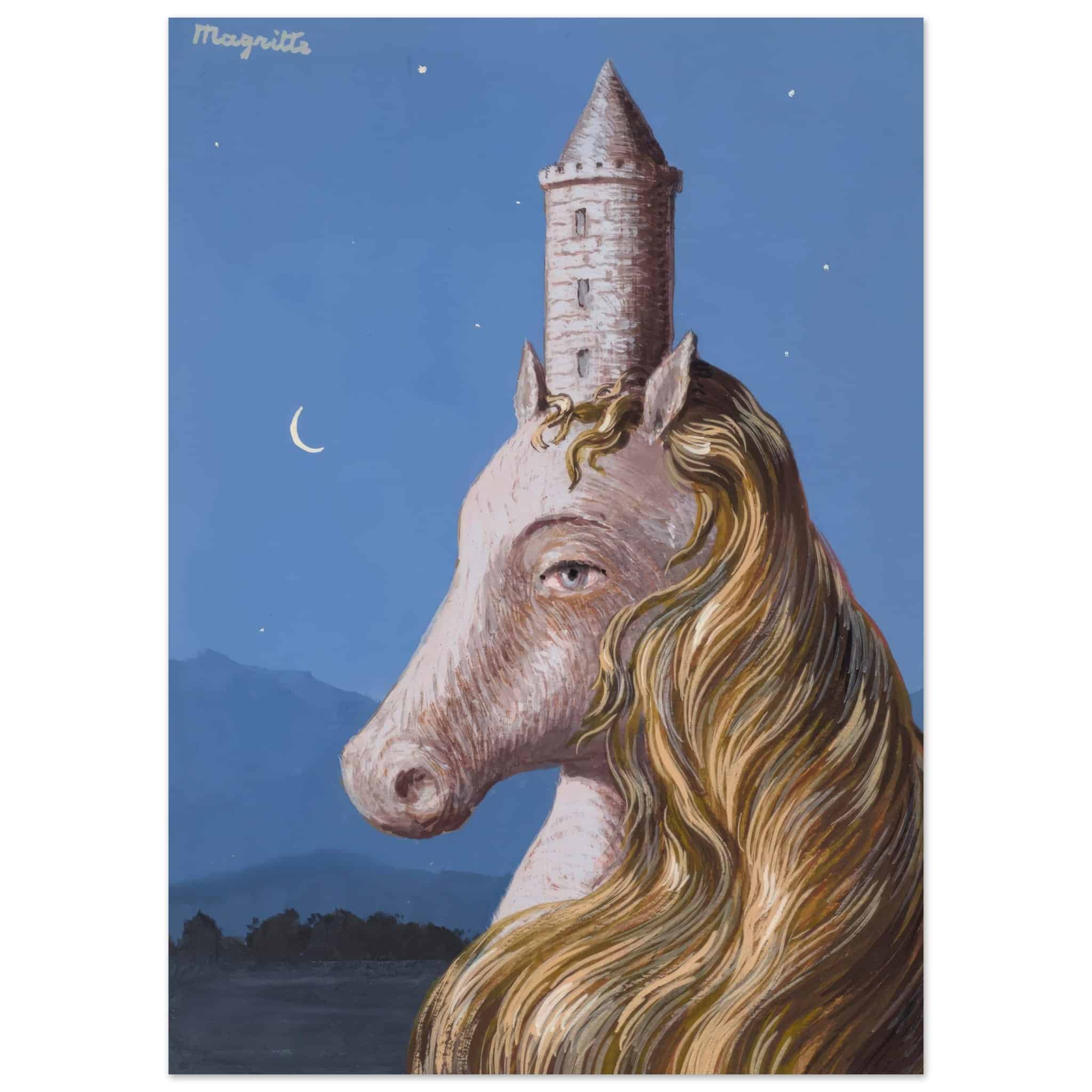 Artfulprints Poster René Magritte - Le coeur du monde - 50x70 cm - Bla
