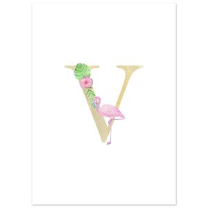 Artfulprints Poster Letter V kindernaam – 50×70 cm – Meerkleurig Artfulprints Poster Letter V kindernaam – 50×70 cm – Meerkleurig